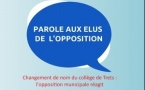 Changement de nom du collège de Trets : l'opposition municipale réagit Changement de nom du collège de Trets : l'opposition municipale réagit