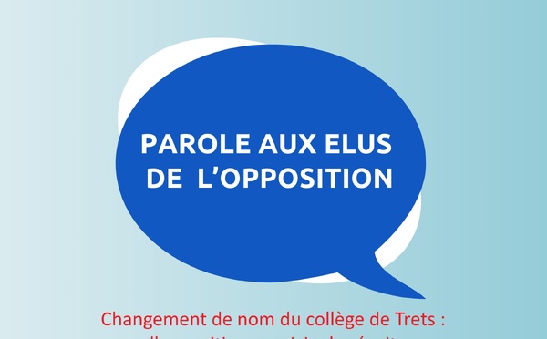 Changement de nom du collège de Trets : l'opposition municipale réagit